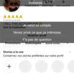 Vend compte instagram