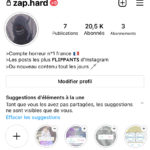 Compte Instagram actif