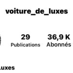 Compte insta sur les voitures avec 37K abonnés français