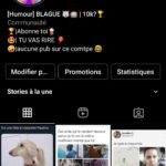 Compte insta humour 7,6k,abonnés français