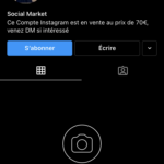 Compte Insta à 18k à vendre rapidement