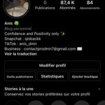 Vente compte insta 87,4k