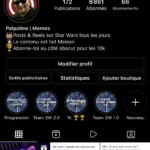 COMPTE INSTAGRAM AVEC 9K À THÈME SUR STAR WARS MAIS JUSTE LE TEMPLATE SUR STAR WARS