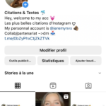 Compte Instagram citation 195k d’abonnés