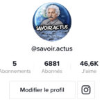 Compte tiktok 7k savoir