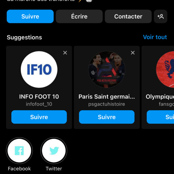 Compte Insta Foot 120K abonnés français ›