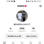 Compte tiktok 5k