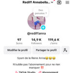 Compte tiktok 14k abonnés français
