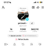 Vend compte TikTok 9k abo